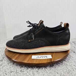 Cole Haan OriginalGrand Gray Knit Business Casual Saddle Oxford Sneaker Men 11 M